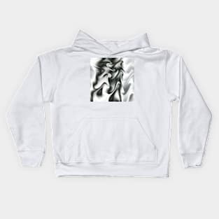 Grey silky waves Kids Hoodie